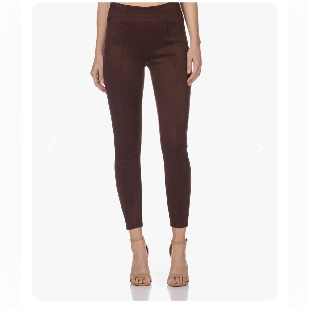 Spanx Faux Suede Shaping Leggings – Dark Brown, Size Small